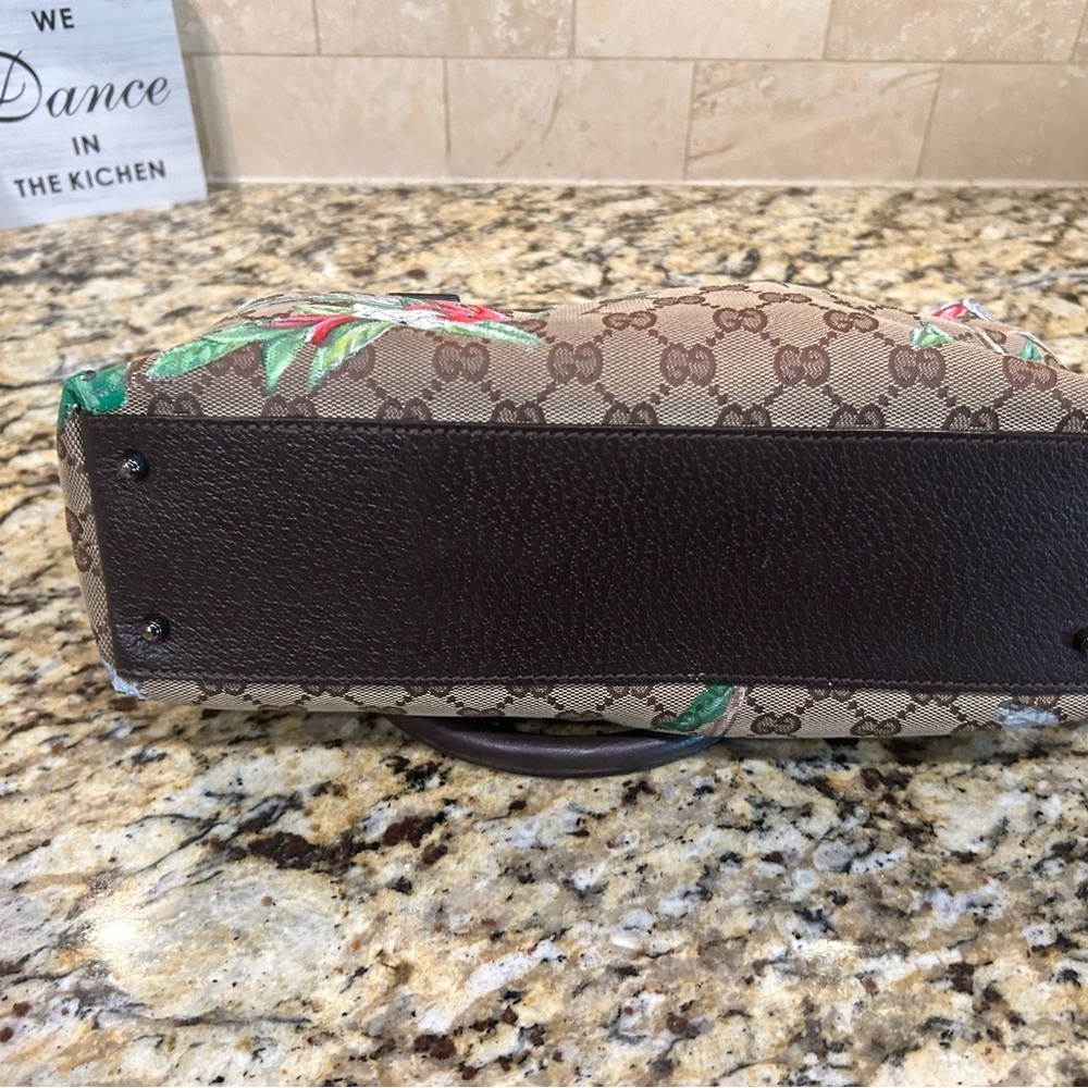 Gucci Brown GG Canvas Floral Print - Picture 7 of 16